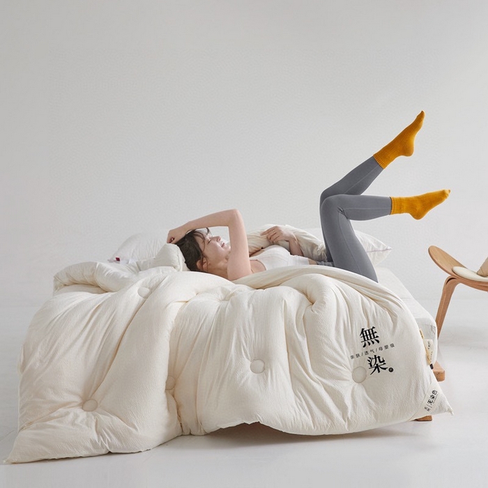 91家纺网 家纺一手货源 找家纺 （总）玖琳家纺 2025新款无印无染全棉色织大豆被