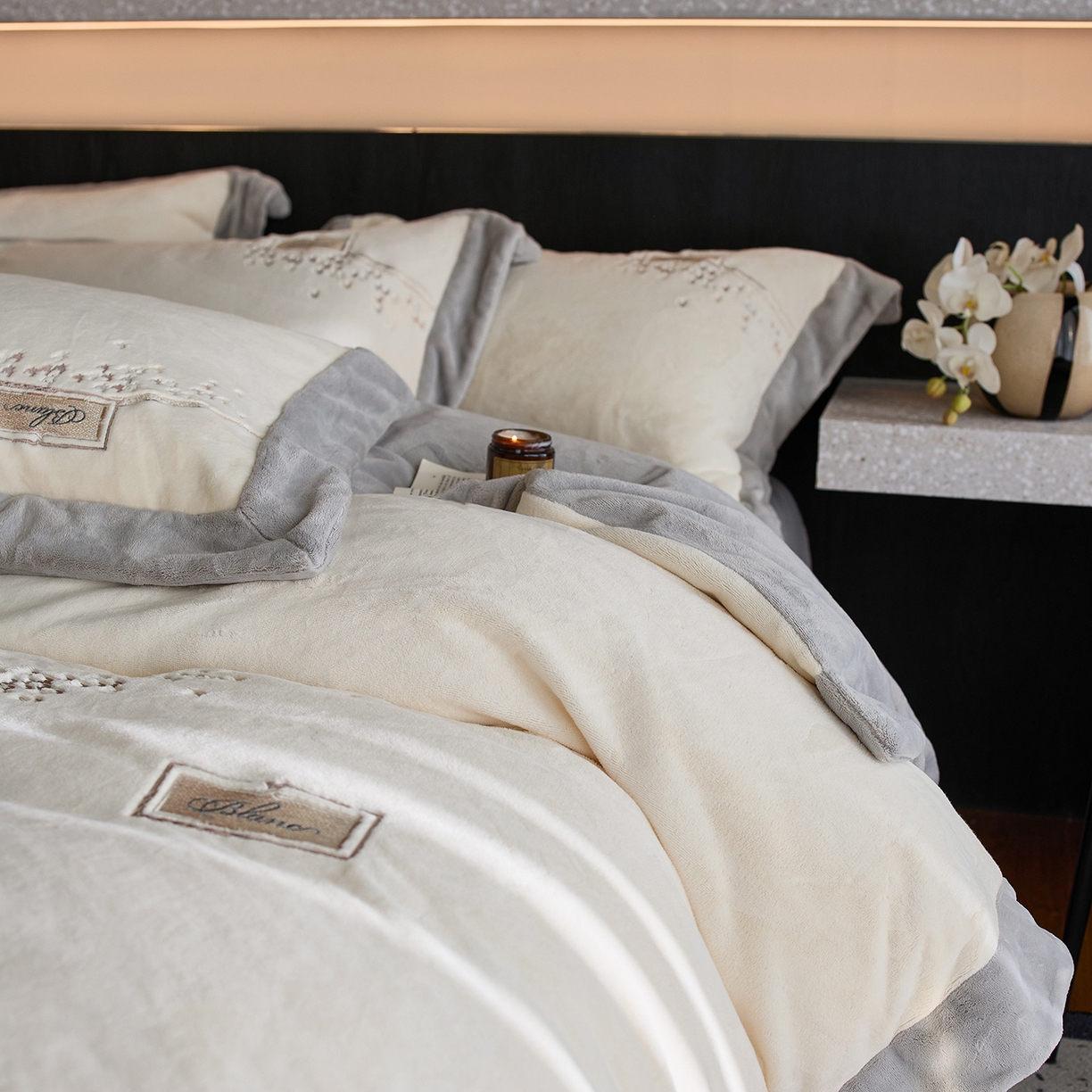 91家纺网 家纺一手货源 找家纺 蓝梦 2025新款270g全消光牛奶绒四件套-卡曼缪斯 卡曼缪斯-米杏