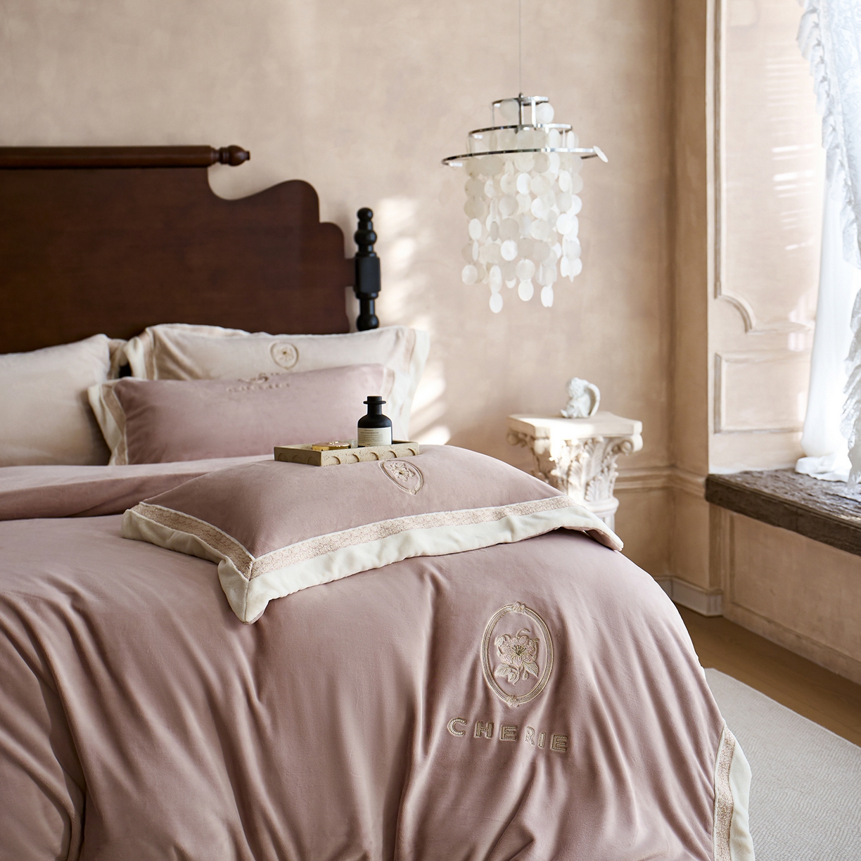 91家纺网 家纺一手货源 找家纺 蓝梦 2025新款270g全消光牛奶绒四件套-克莱尔 克莱尔-米咖