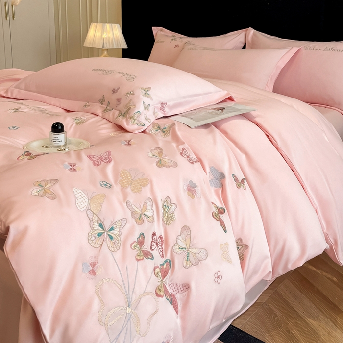 91家纺网 家纺一手货源 找家纺 （总）绒掌柜 （总）2025新品第一波 水洗天丝真丝冰丝四件套（礼盒装含买家秀）——清悦系列