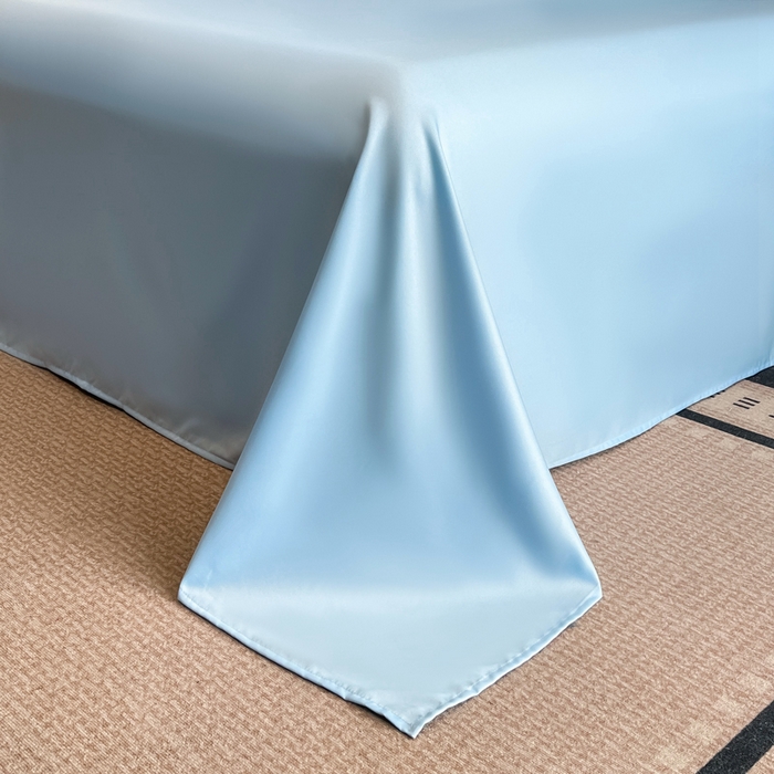 91家纺网 家纺一手货源 找家纺 绒掌柜 2025新款13376全棉纯棉刺绣四件套（礼盒装品质含买家秀）-蝶影系列-版权产品系列 天空蓝