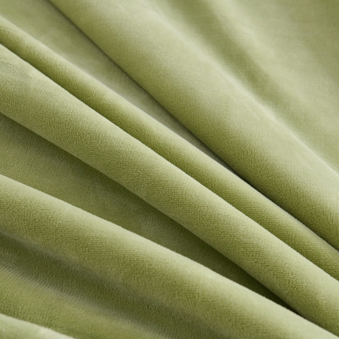 91家纺网 家纺一手货源 找家纺 优家居 2025新款高克重240克雕花烂花夹棉床盖四件套床单四件套牛奶绒床裙四件套 朱丽叶-绿