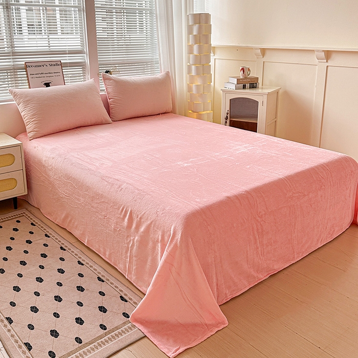 91家纺网 家纺一手货源 找家纺 柠萌家居 2025新款无印良品风双拼全棉色织水洗棉加牛奶绒单品被套简约风全棉拼牛奶绒单被套 棉+绒粉密条