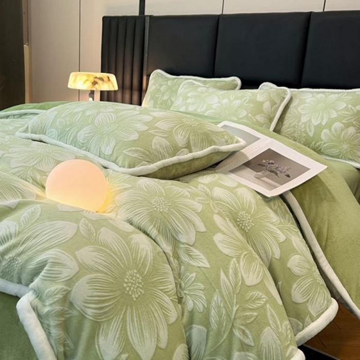 91家纺网 家纺一手货源 找家纺 （总）诺梵 高端2025雕花绒四件套牛奶烂花绒大包边被套_控价标准高于149，加大高于159