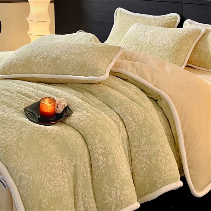 91家纺网 家纺一手货源 找家纺 （总）诺梵 高端2025雕花绒四件套牛奶烂花绒大包边被套_控价标准高于149，加大高于159