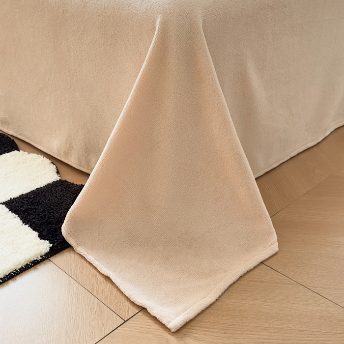 91家纺网 家纺一手货源 找家纺 柠萌家居 2025新款无印良品风双拼全棉色织水洗棉加牛奶绒单品被套简约风全棉拼牛奶绒单被套 棉+绒米密条