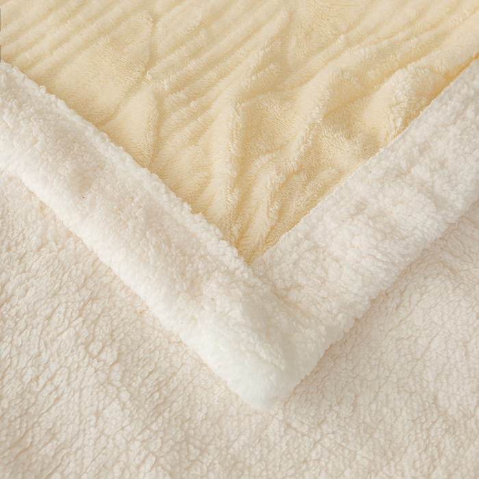 91家纺网 家纺一手货源 找家纺 （总）佳居缘 【双面绒-叶子】 2025加厚保暖羊羔绒毛毯双层塔芙绒毯子跨境专供外贸出口定制