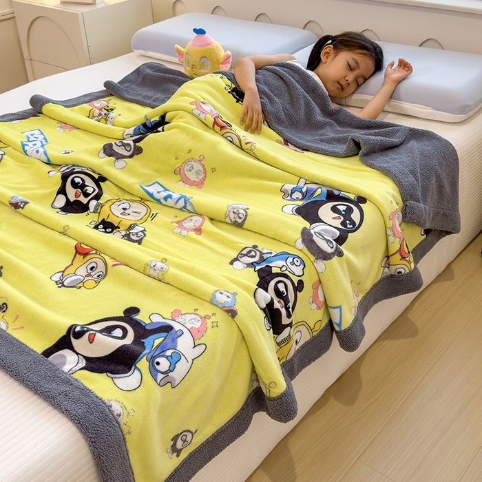 91家纺网 家纺一手货源 找家纺 （总）2025儿童毛毯双层加厚冬季北极绒小被子幼儿园午睡宝宝婴儿珊瑚绒学生毯子