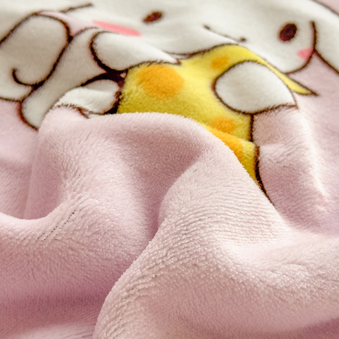 91家纺网 家纺一手货源 找家纺 云恋家纺 2025新款儿童卡通加厚牛奶绒北极绒双层绒毛毯 美美大耳朵玉桂狗