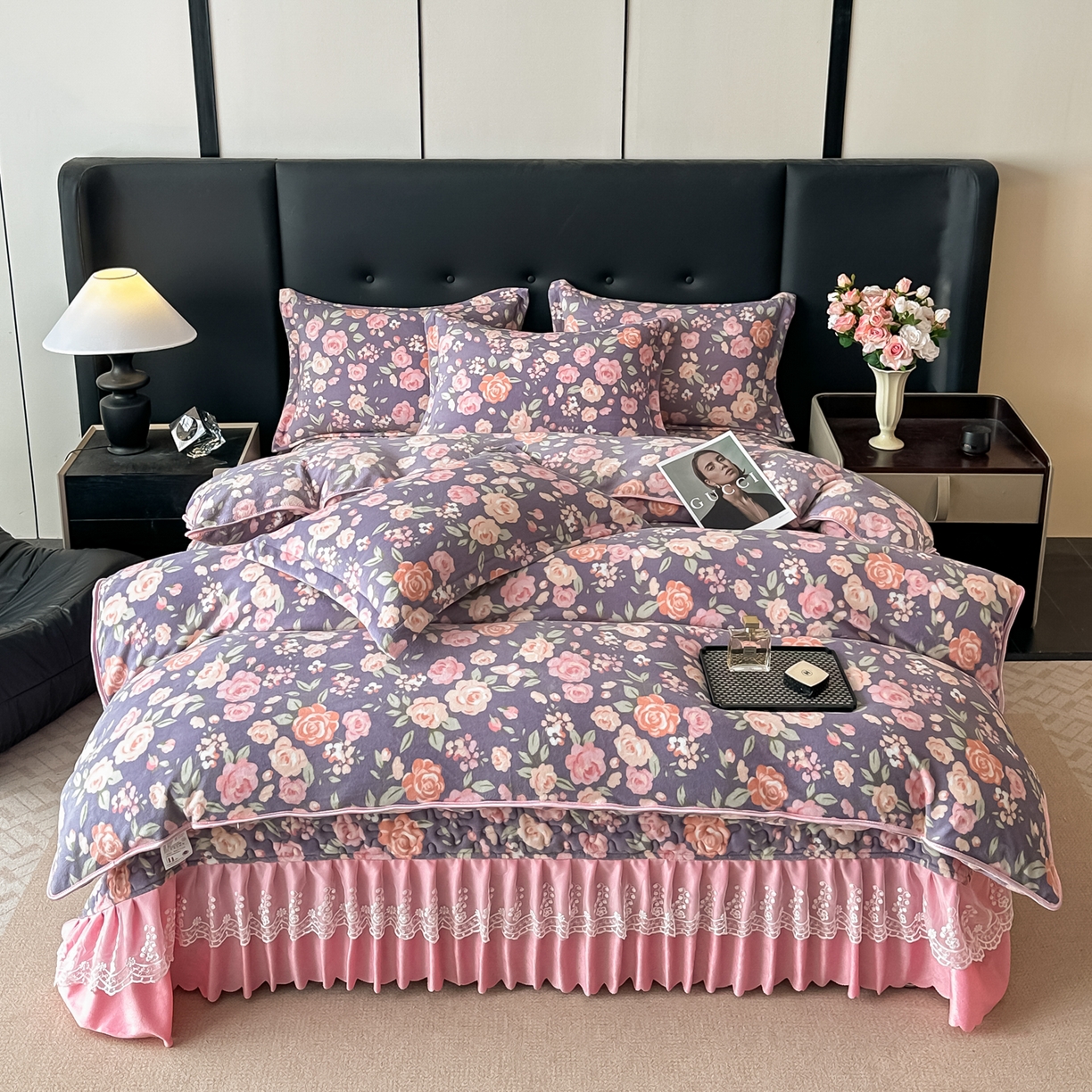 91家纺网 家纺一手货源 找家纺 （总）栩裕纺织 2025新款加厚牛奶绒床盖四件套