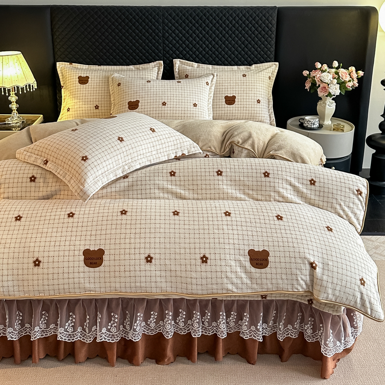 91家纺网 家纺一手货源 找家纺 栩裕纺织 2025新款加厚牛奶绒床盖四件套 米格