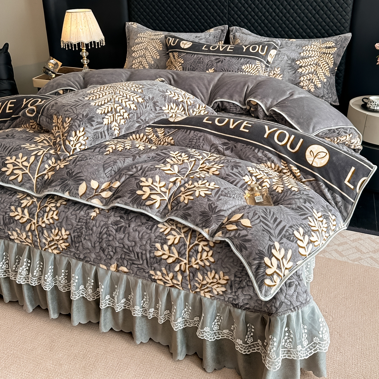 91家纺网 家纺一手货源 找家纺 栩裕纺织 2025新款加厚牛奶绒床盖四件套 之秋