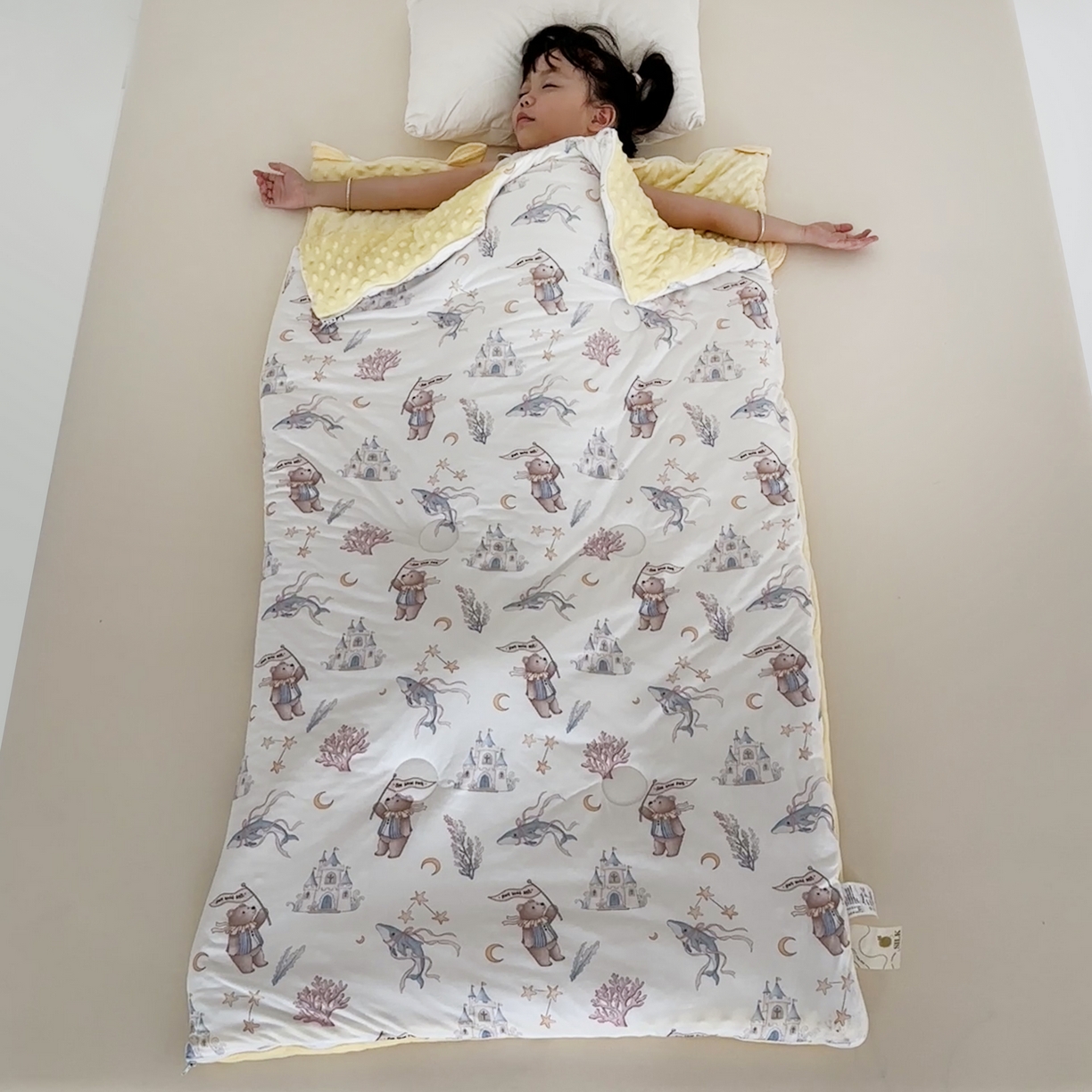 91家纺网 家纺一手货源 找家纺 （总）小芽家居 2025新款儿童睡袋防踢被