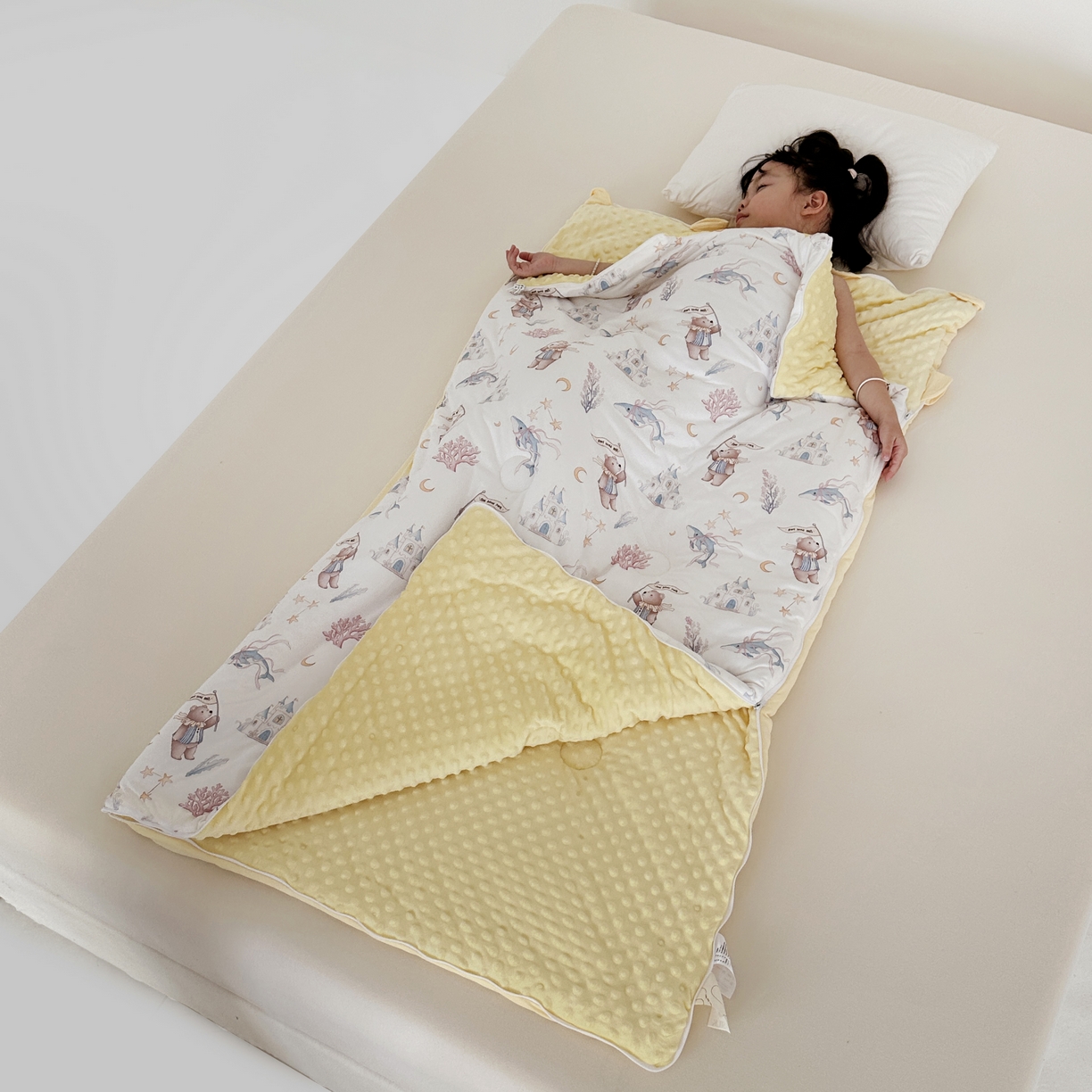 91家纺网 家纺一手货源 找家纺 （总）小芽家居 2025新款儿童睡袋防踢被