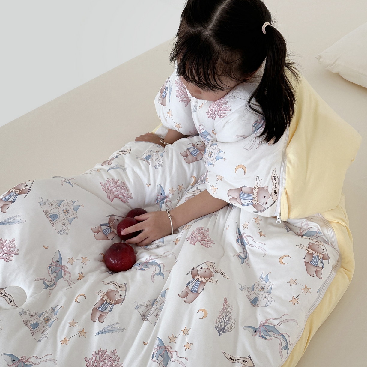 91家纺网 家纺一手货源 找家纺 （总）小芽家居 2025新款儿童睡袋防踢被