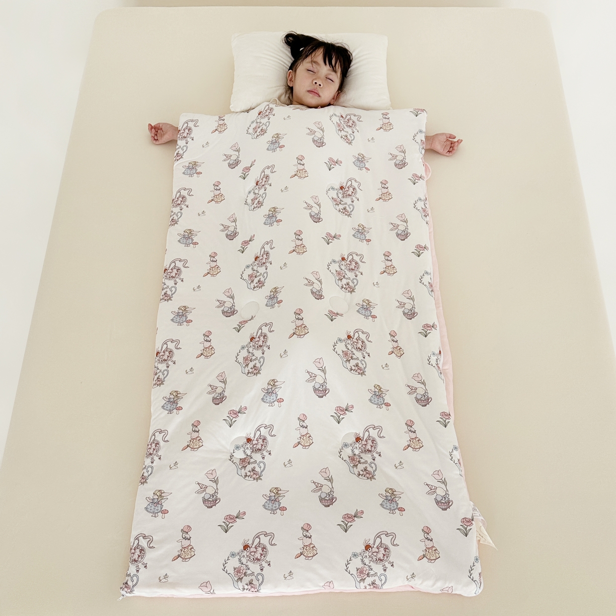 小芽家居 2025新款兒童睡袋防踢被 萌兔游記