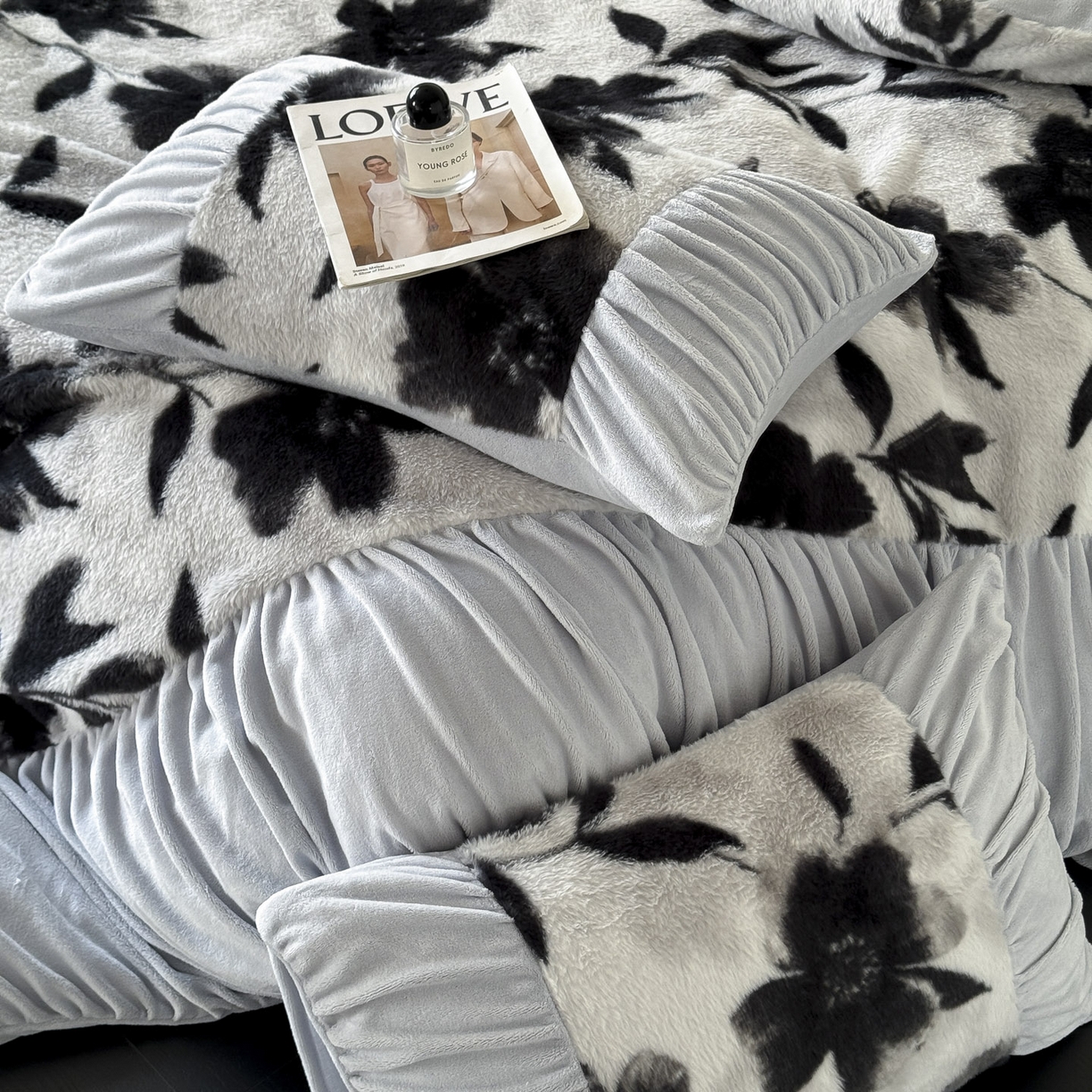 91家纺网 家纺一手货源 找家纺 新印象 2025新款复古法式兔毛绒保暖四件套 复古法式 -奥丽加朵