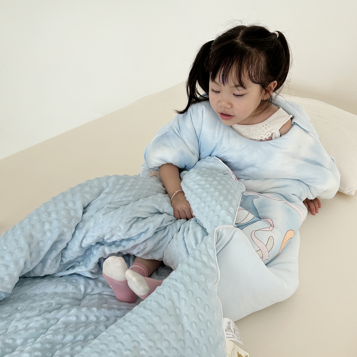 91家纺网 家纺一手货源 找家纺 小芽家居 2025新款儿童睡袋防踢被 海底世界