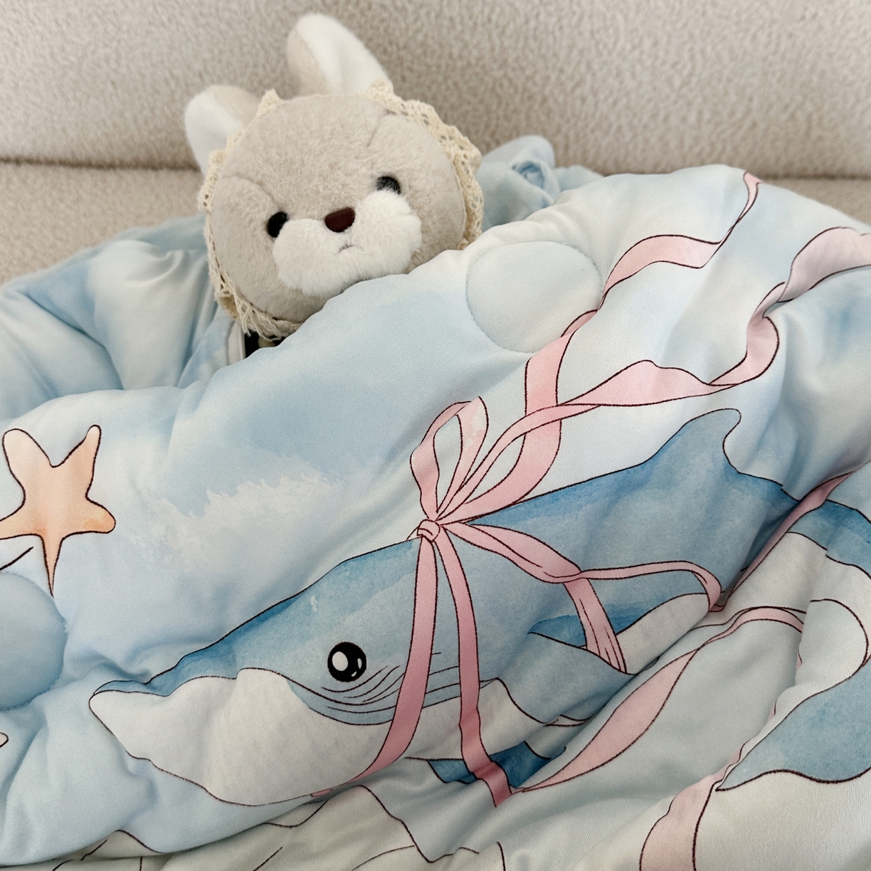 91家纺网 家纺一手货源 找家纺 小芽家居 2025新款儿童睡袋防踢被 海底世界