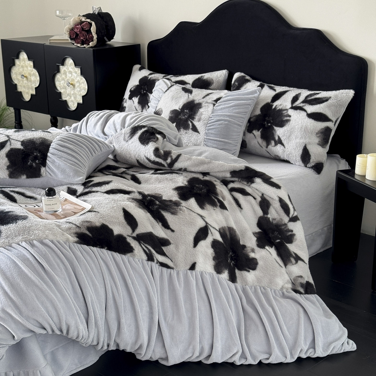 91家纺网 家纺一手货源 找家纺 新印象 2025新款复古法式兔毛绒保暖四件套 复古法式 -奥丽加朵