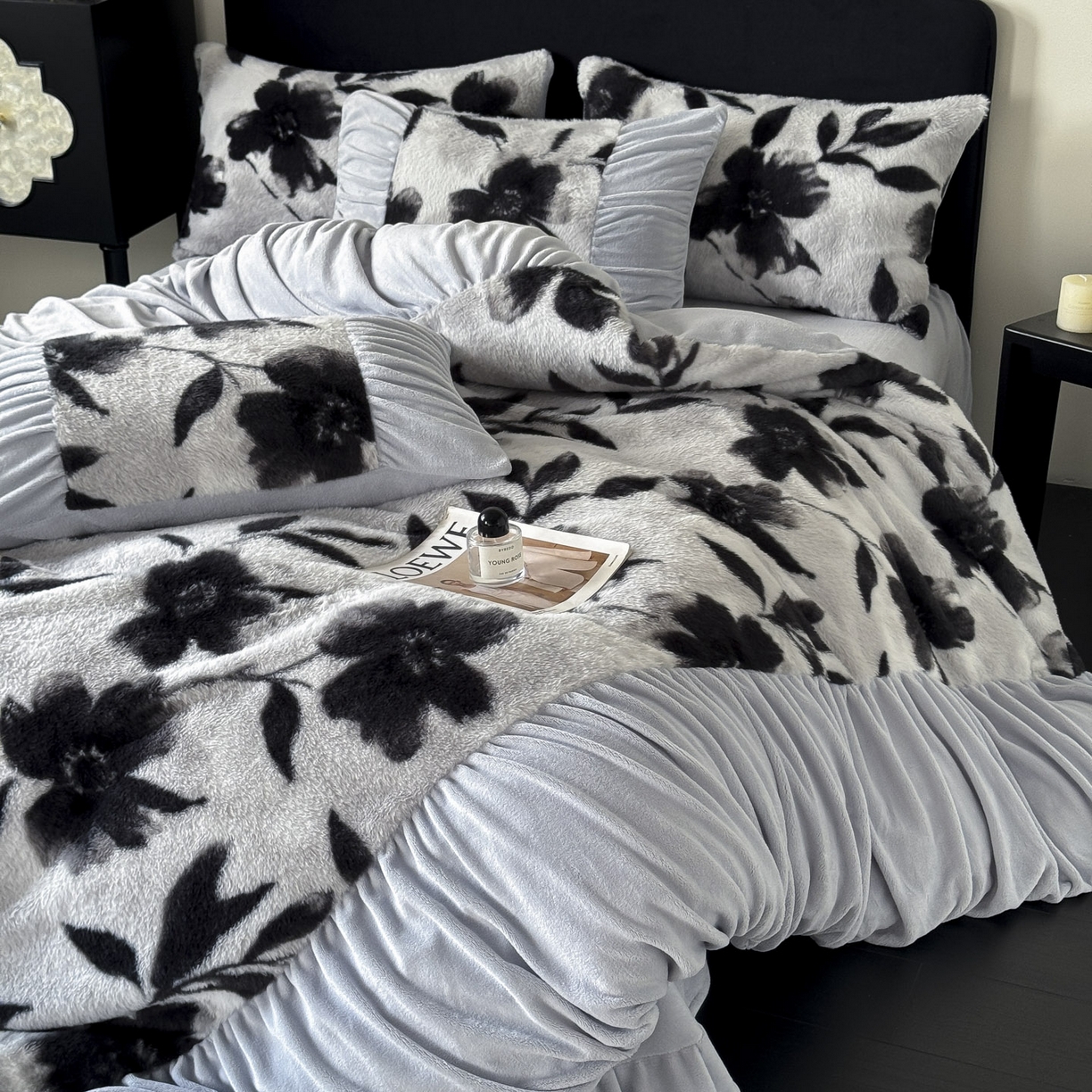 91家纺网 家纺一手货源 找家纺 新印象 2025新款复古法式兔毛绒保暖四件套 复古法式 -奥丽加朵