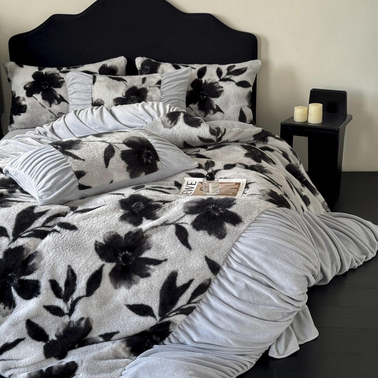 91家纺网 家纺一手货源 找家纺 新印象 2025新款复古法式兔毛绒保暖四件套 复古法式 -奥丽加朵