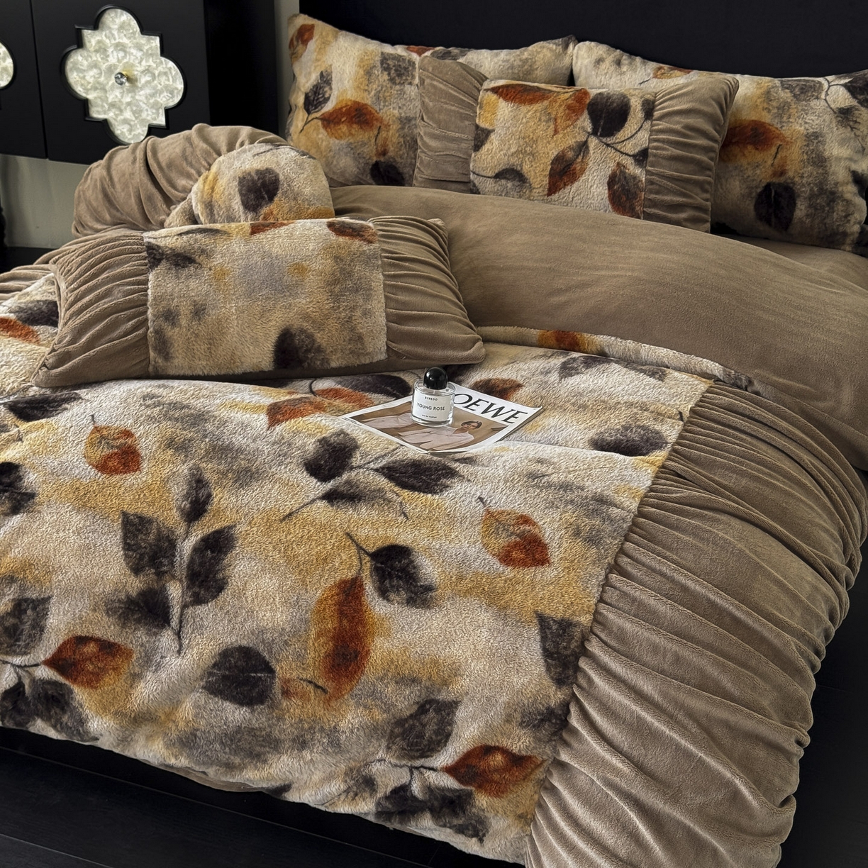 91家纺网 家纺一手货源 找家纺 新印象 2025新款复古法式兔毛绒保暖四件套 复古法式-艾秋