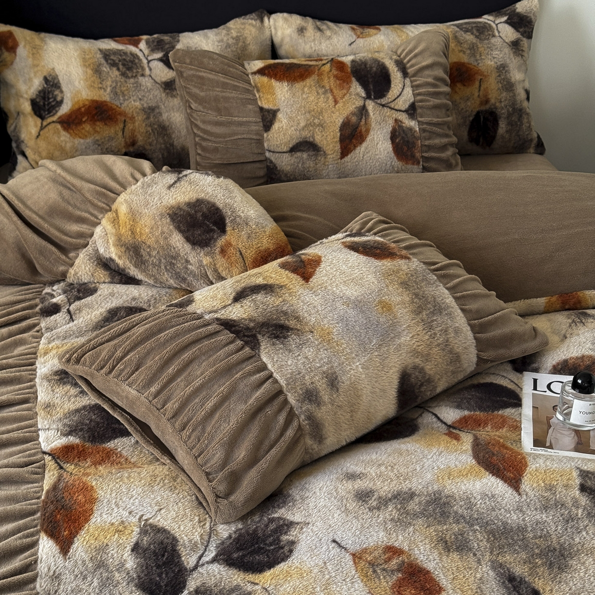 91家纺网 家纺一手货源 找家纺 新印象 2025新款复古法式兔毛绒保暖四件套 复古法式-艾秋