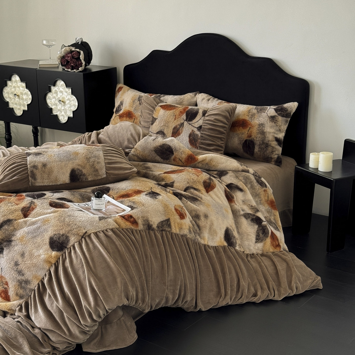 91家纺网 家纺一手货源 找家纺 新印象 2025新款复古法式兔毛绒保暖四件套 复古法式-艾秋