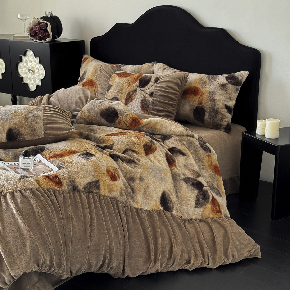 91家纺网 家纺一手货源 找家纺 新印象 2025新款复古法式兔毛绒保暖四件套 复古法式-艾秋