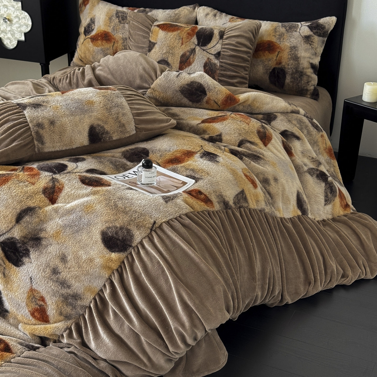 91家纺网 家纺一手货源 找家纺 新印象 2025新款复古法式兔毛绒保暖四件套 复古法式-艾秋