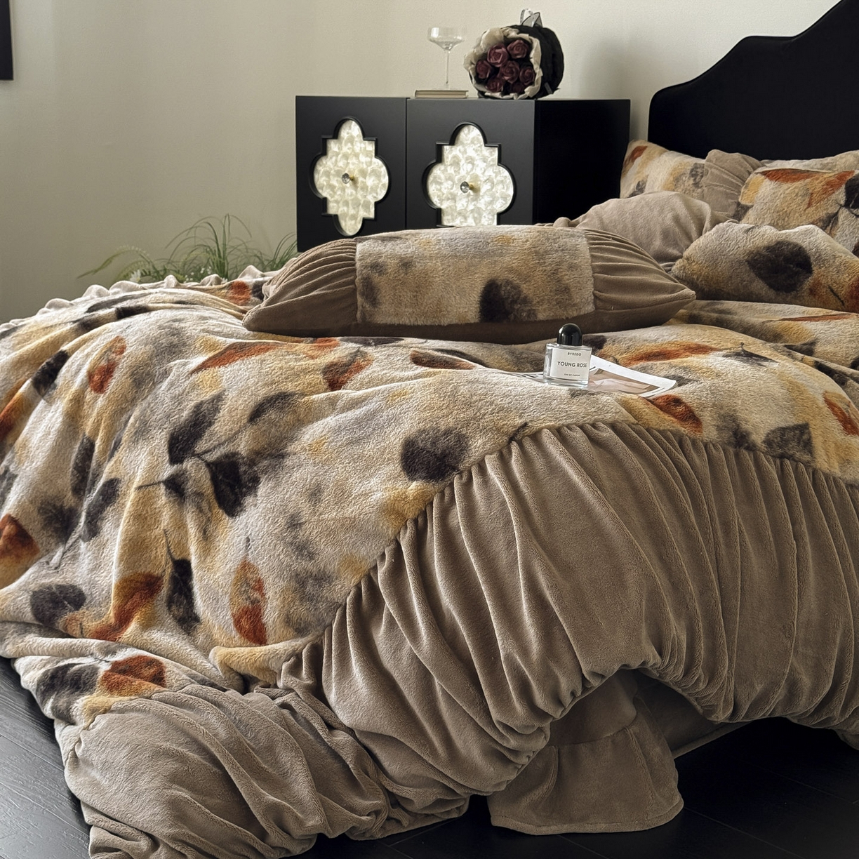 91家纺网 家纺一手货源 找家纺 新印象 2025新款复古法式兔毛绒保暖四件套 复古法式-艾秋