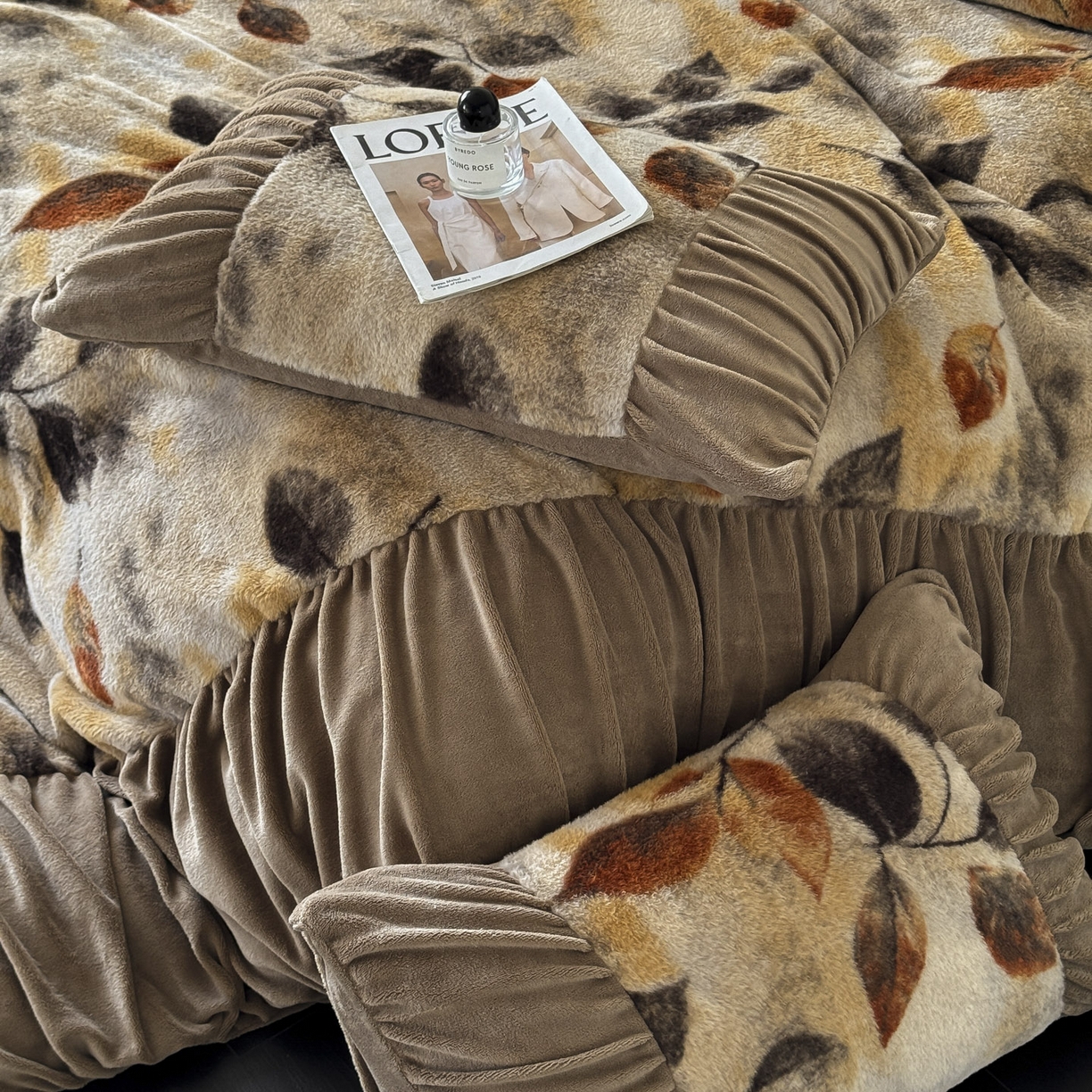 91家纺网 家纺一手货源 找家纺 新印象 2025新款复古法式兔毛绒保暖四件套 复古法式-艾秋