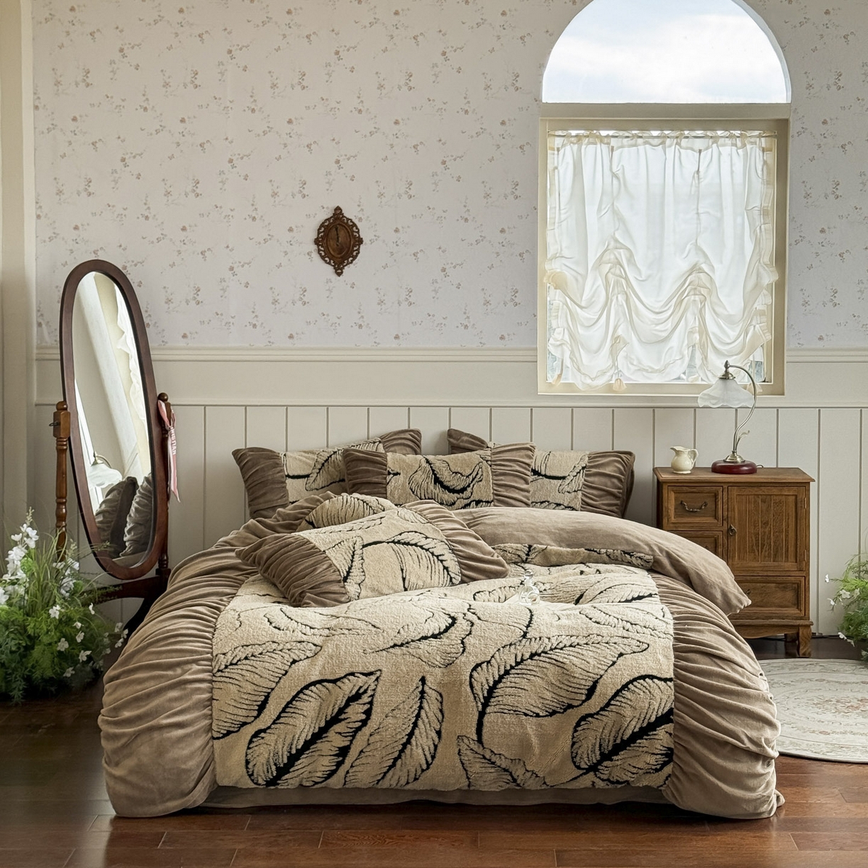 新印象 2025新款法式阳离子绒保暖床盖四件套 樊林驼