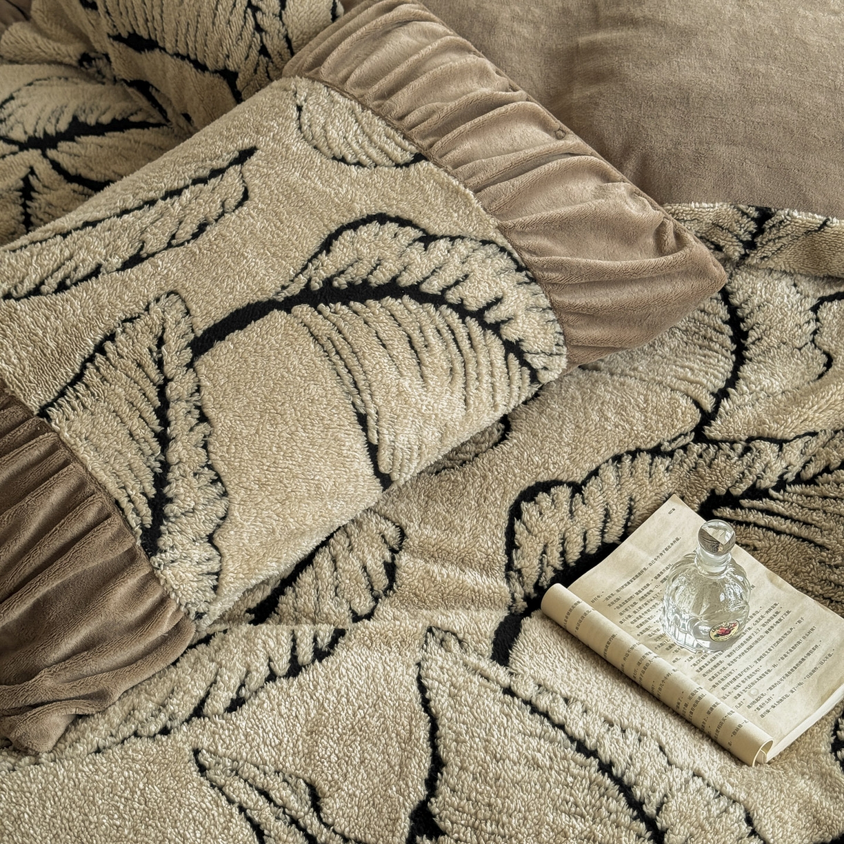 91家纺网 家纺一手货源 找家纺 新印象 2025新款法式阳离子绒保暖床盖四件套 樊林驼