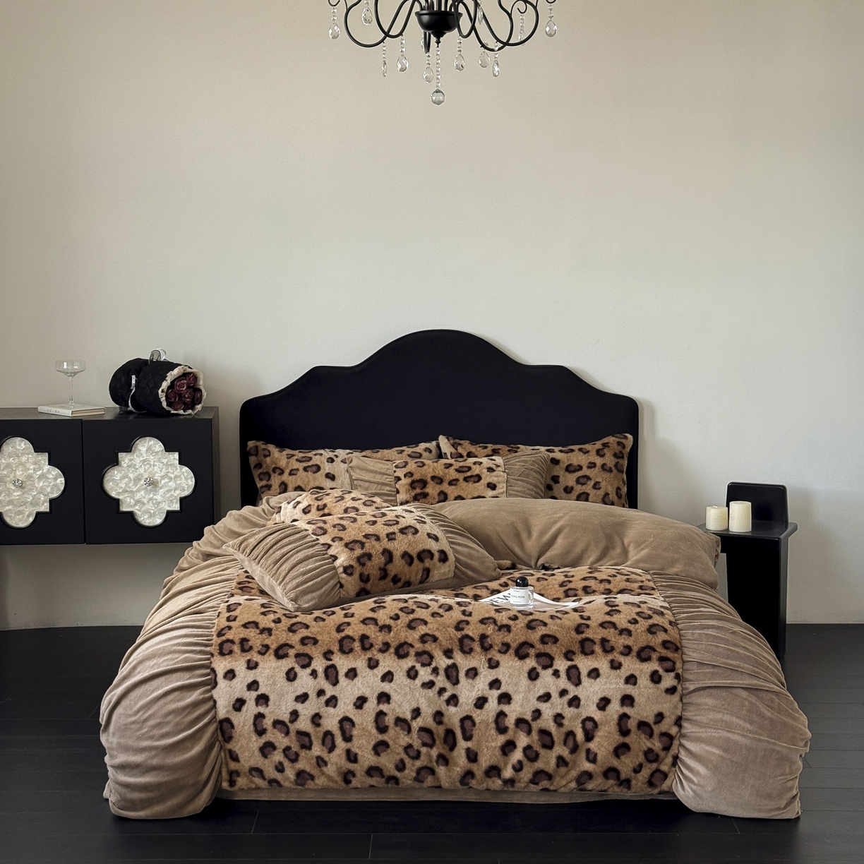 新印象 2025新款复古法式兔毛绒保暖四件套 复古法式-豹纹