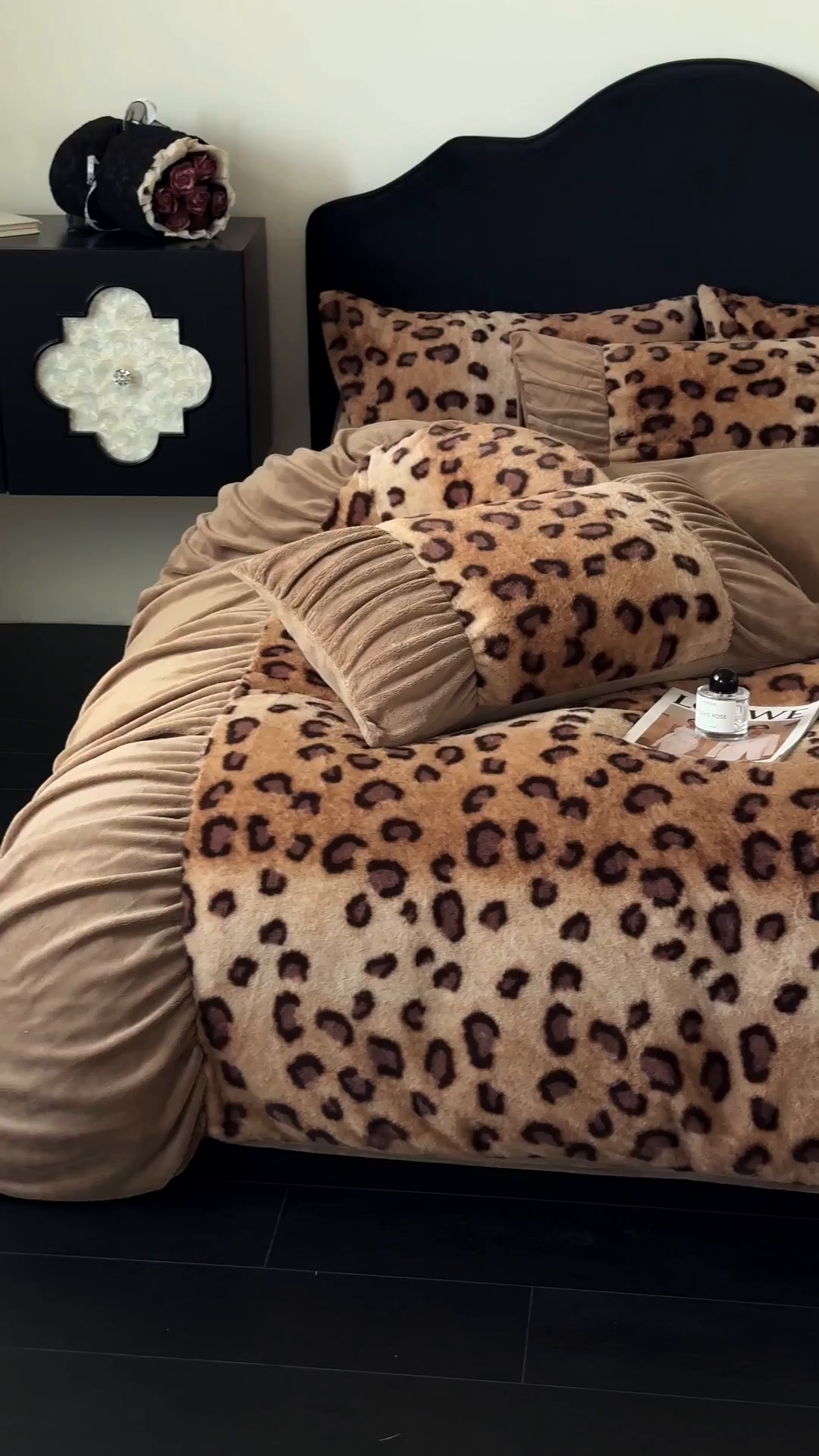 91家纺网 家纺一手货源 找家纺 新印象 2025新款复古法式兔毛绒保暖四件套 复古法式-豹纹