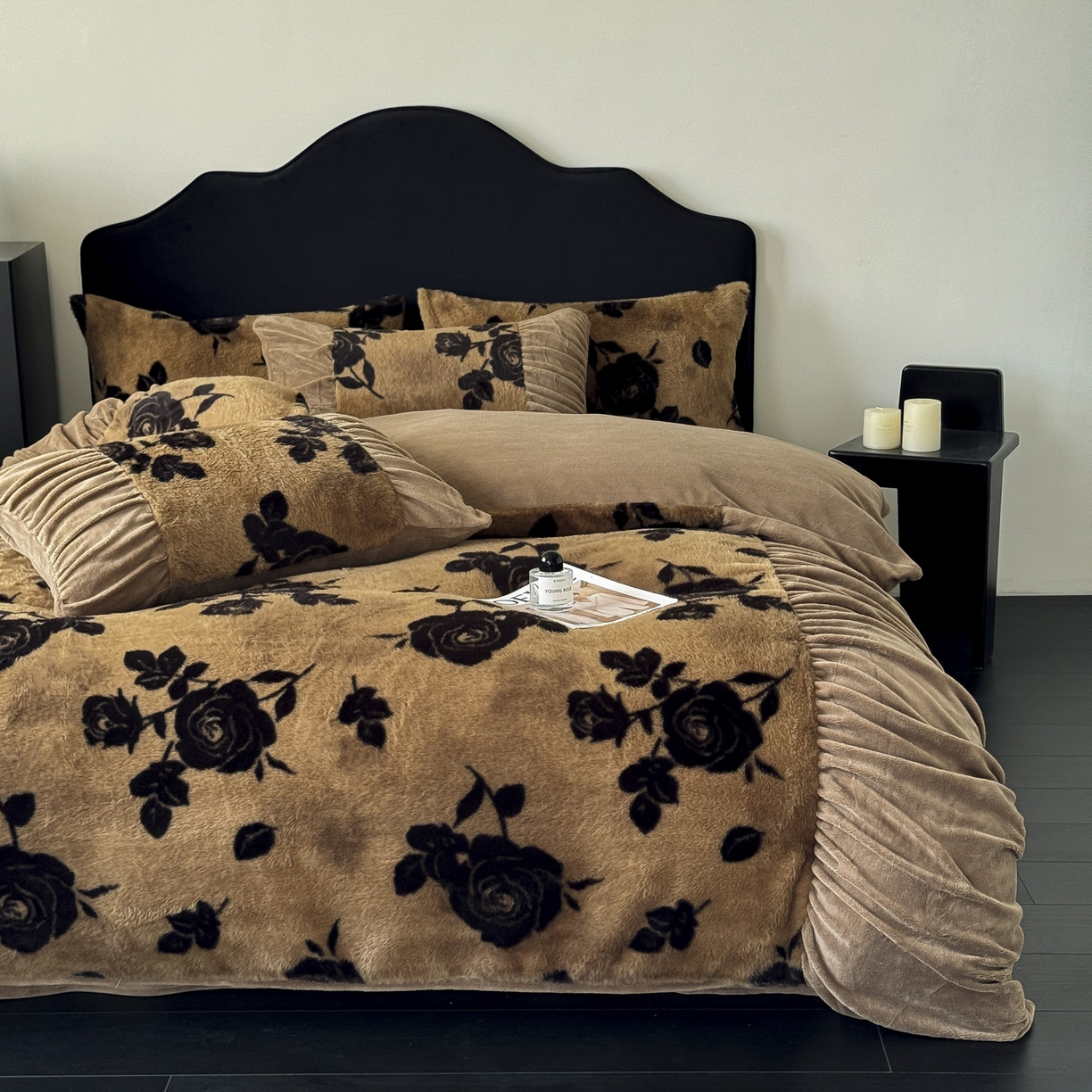 91家纺网 家纺一手货源 找家纺 新印象 2025新款复古法式兔毛绒保暖四件套 复古法式-黛茜