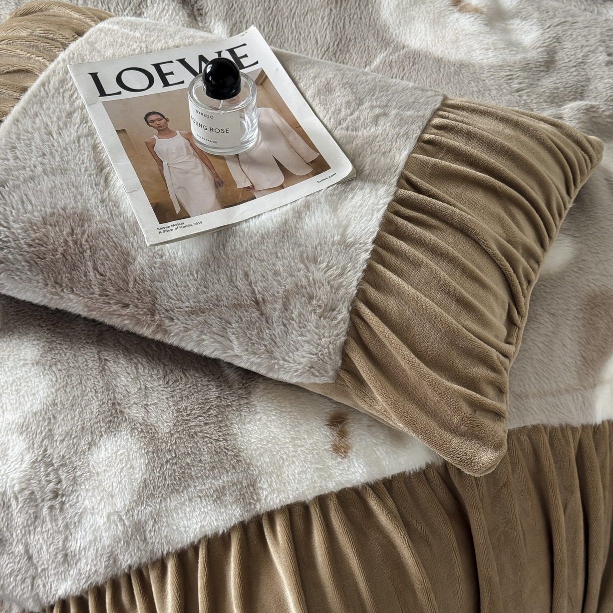 91家纺网 家纺一手货源 找家纺 新印象 2025新款复古法式兔毛绒保暖四件套 复古法式-芙微