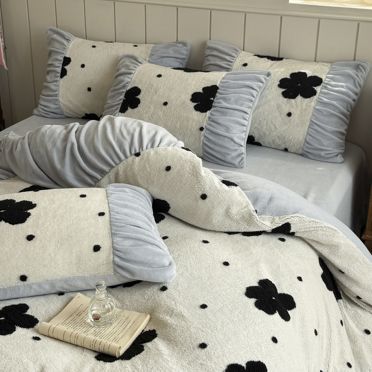 91家纺网 家纺一手货源 找家纺 新印象 2025新款法式阳离子绒保暖床盖四件套 慕朵