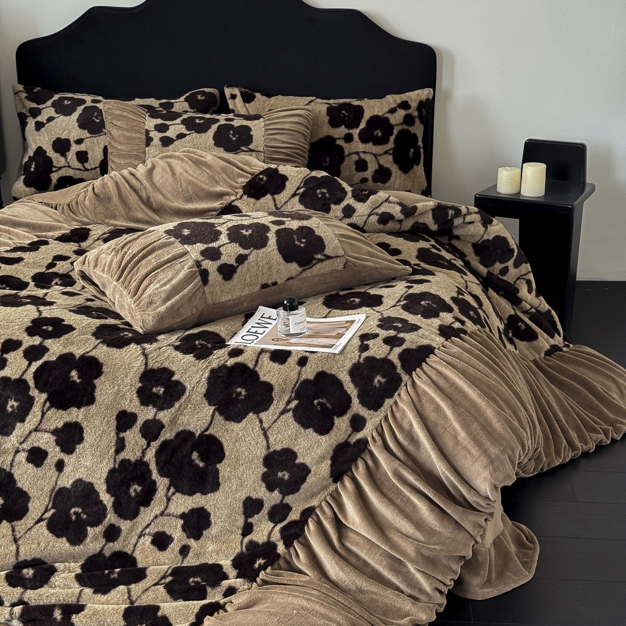 91家纺网 家纺一手货源 找家纺 新印象 2025新款复古法式兔毛绒保暖四件套 复古法式-曼苏