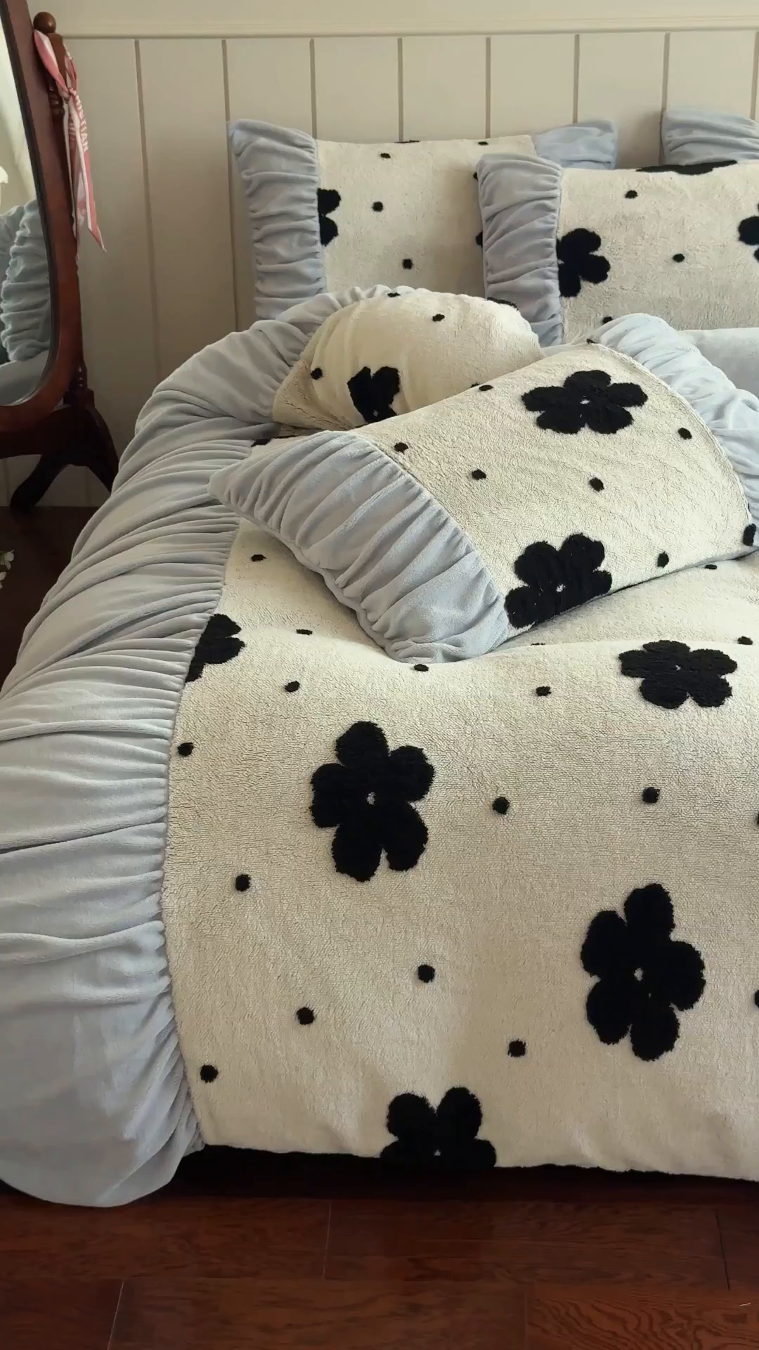 91家纺网 家纺一手货源 找家纺 新印象 2025新款法式阳离子绒保暖床盖四件套 慕朵