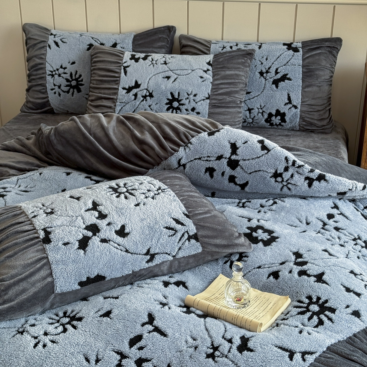 91家纺网 家纺一手货源 找家纺 新印象 2025新款法式阳离子绒保暖床盖四件套 缇娜