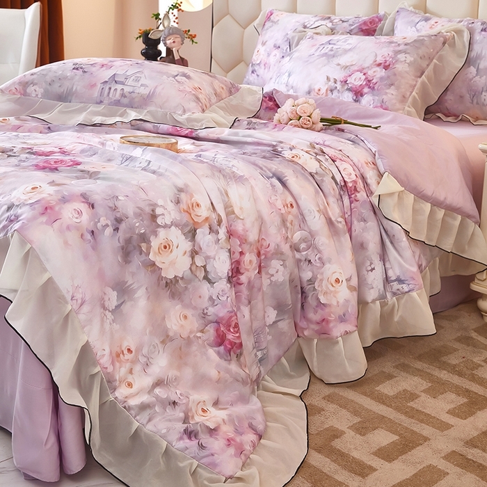 91家纺网 家纺一手货源 找家纺 （总）凤杰家纺 2025新款玉锦缎夏被四件套