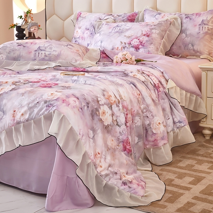 91家纺网 家纺一手货源 找家纺 （总）凤杰家纺 2025新款玉锦缎夏被四件套