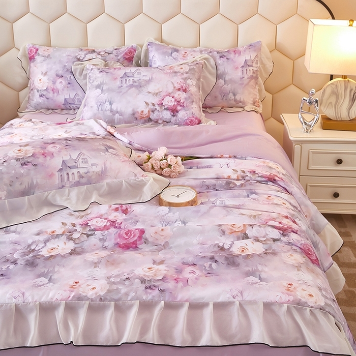 91家纺网 家纺一手货源 找家纺 （总）凤杰家纺 2025新款玉锦缎夏被四件套