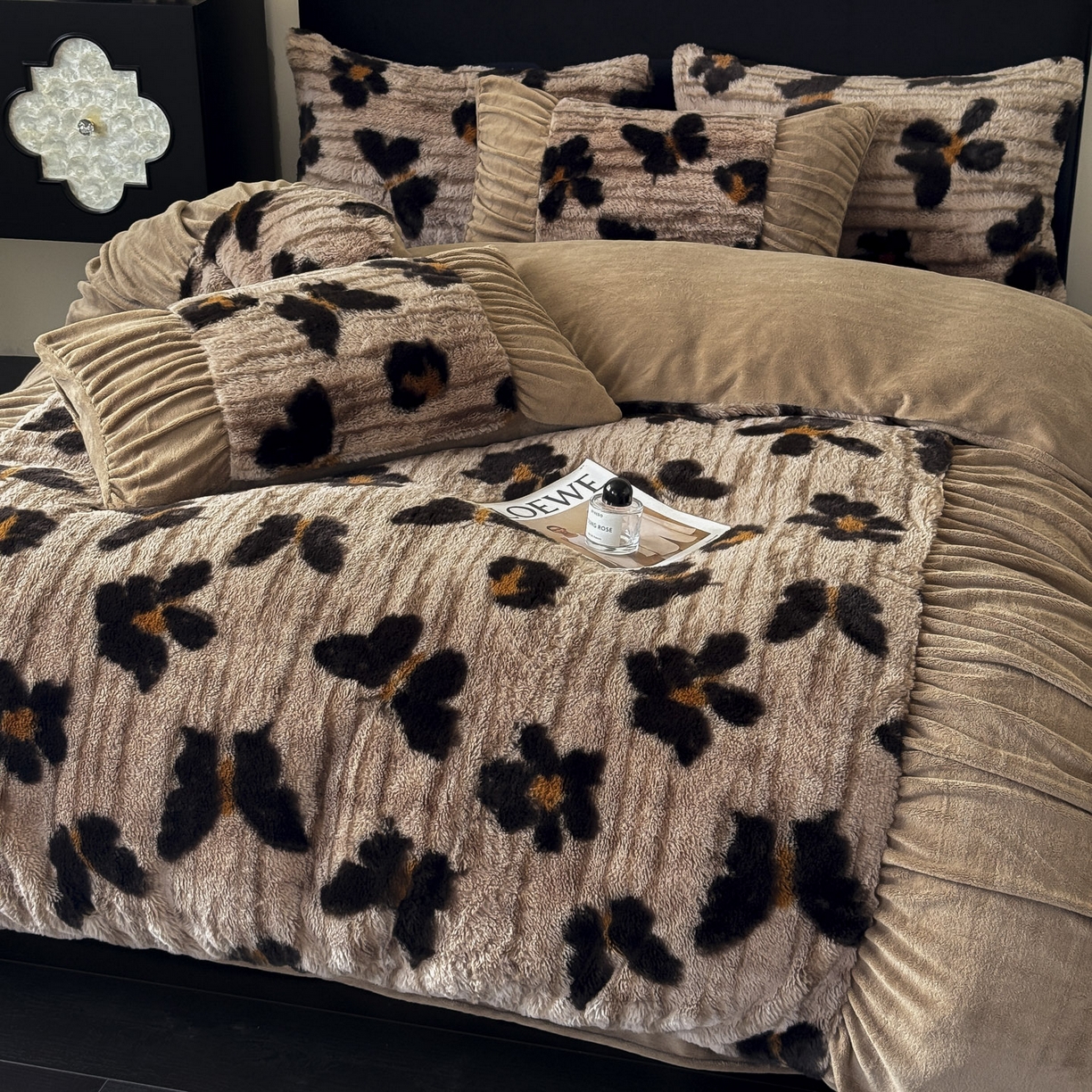 91家纺网 家纺一手货源 找家纺 新印象 2025新款复古法式兔毛绒保暖四件套 复古法式-蜜雅