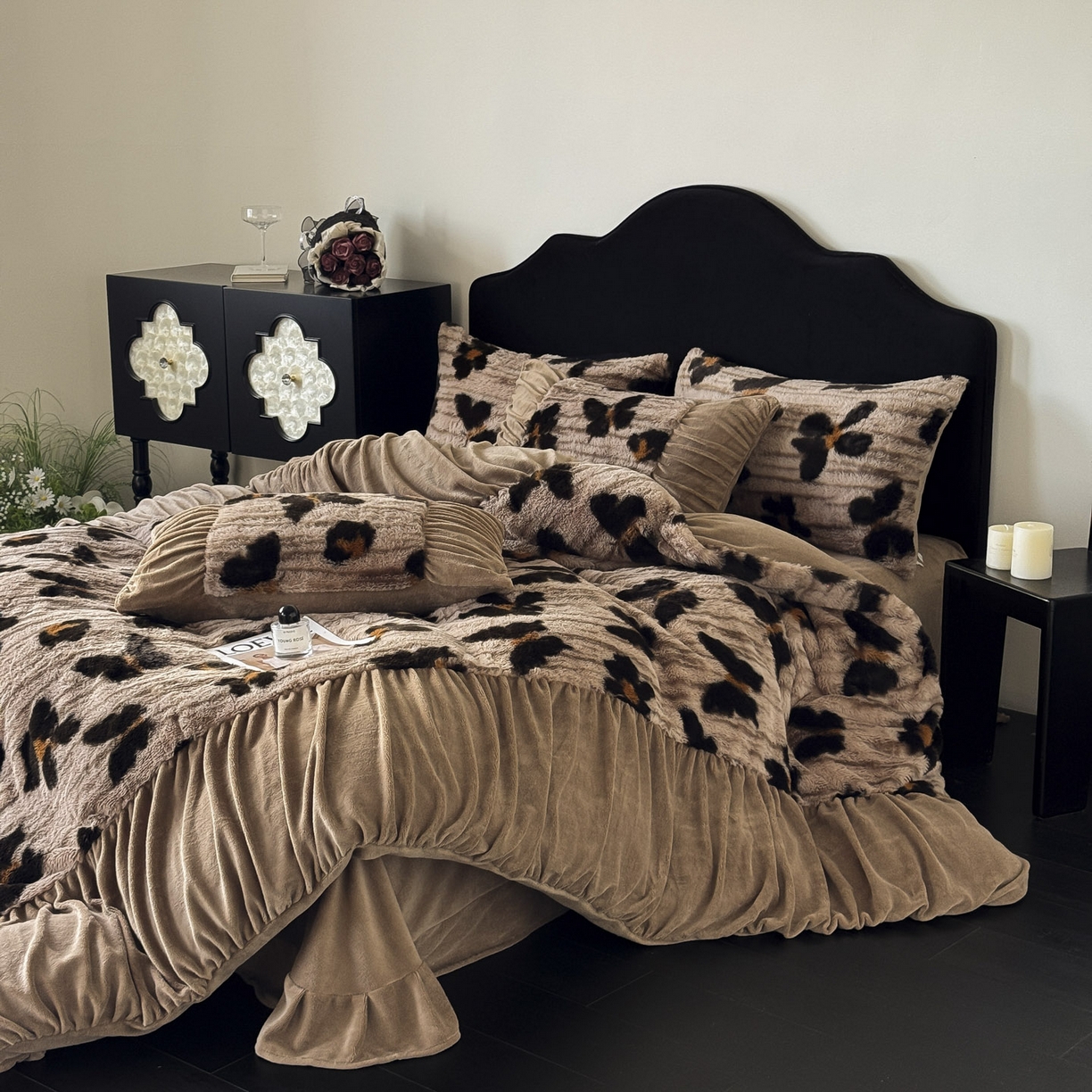 91家纺网 家纺一手货源 找家纺 新印象 2025新款复古法式兔毛绒保暖四件套 复古法式-蜜雅