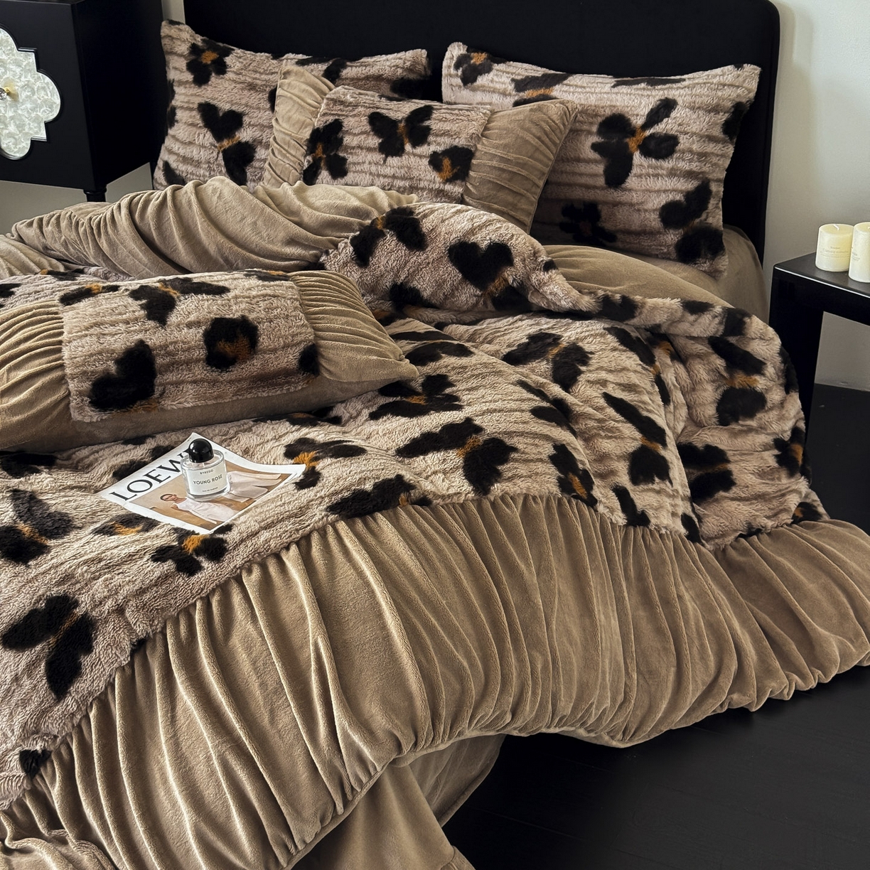 91家纺网 家纺一手货源 找家纺 新印象 2025新款复古法式兔毛绒保暖四件套 复古法式-蜜雅