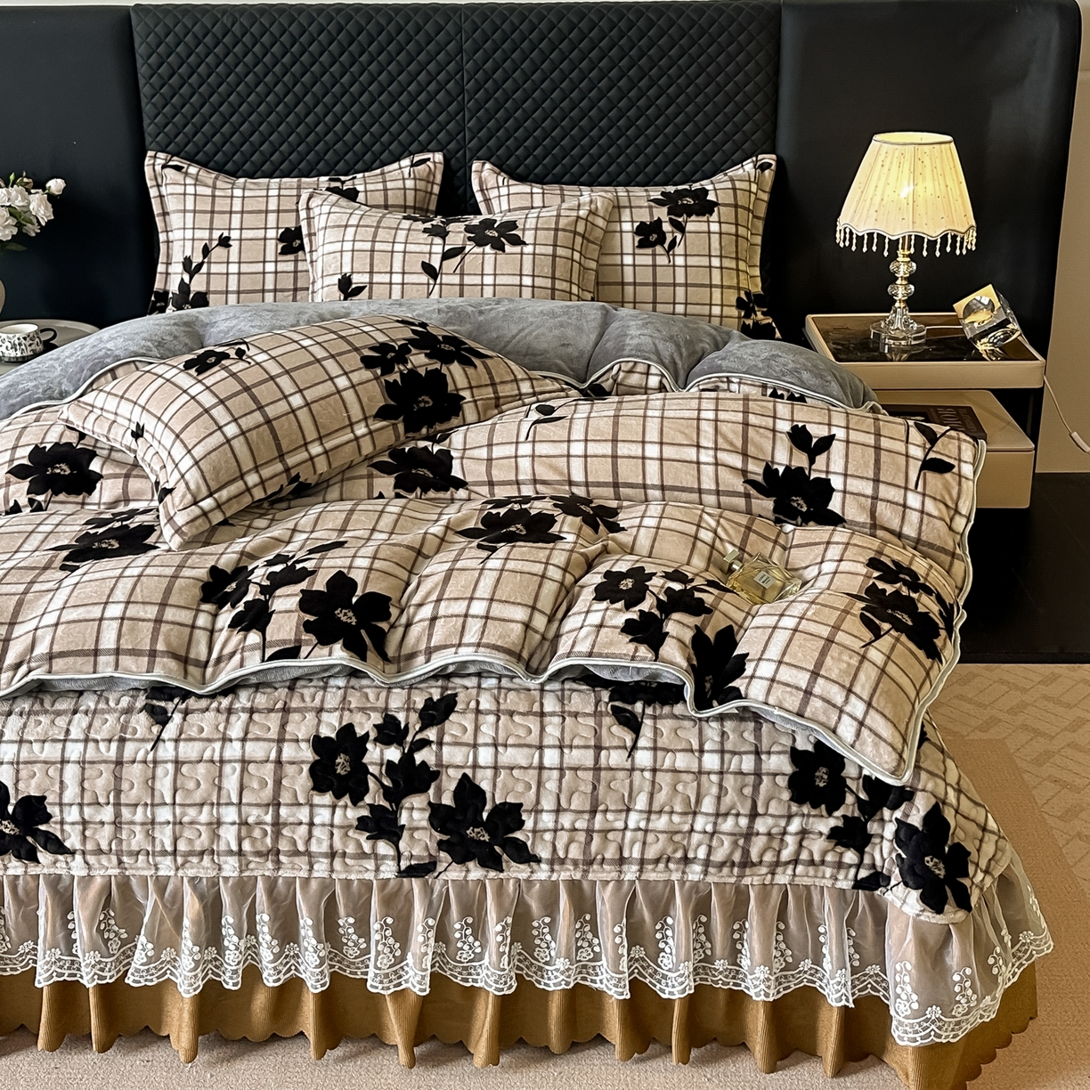 91家纺网 家纺一手货源 找家纺 （总）栩裕纺织 2025新款加厚牛奶绒床盖四件套